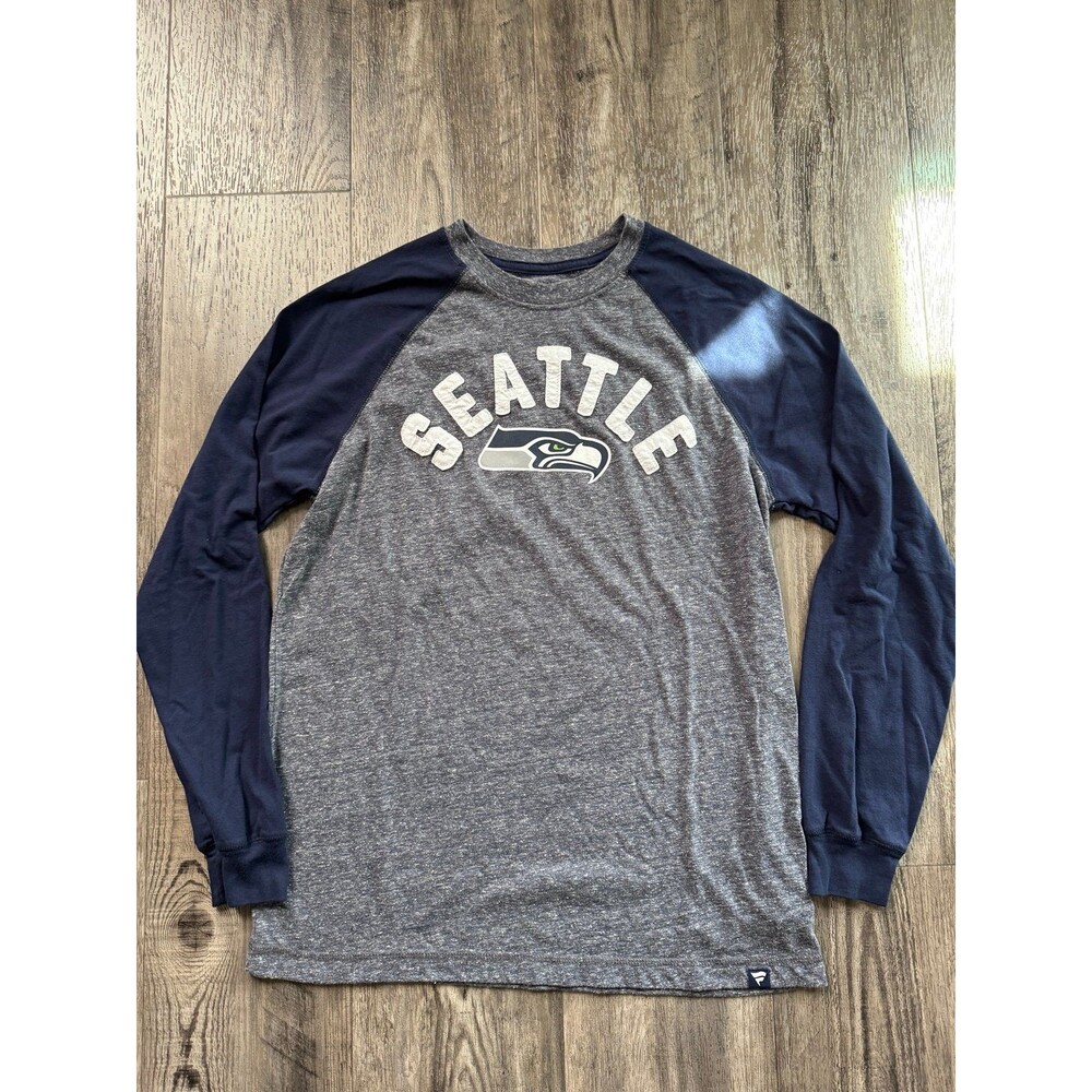 Seattle Seahawks long-sleeve raglan t-shirt size large Fanatics brand
